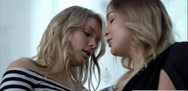  Two lesbian teenie chicks hook up in the art school